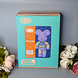 Конструктор Magic Blocks у вигляді ведмедика Bearbrick «Heart» Бузковий, фото 5