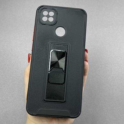 Чохол для Xiaomi Redmi 9C чохол із підставкою протиударний на телефон сяомі редмі 9с чорний sqt, фото 1