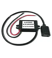 Стабілізатор/перетворювач напруги знижувальний YJ240503A-1, 8-35 В — 5 В, 3 А, 15 Вт, USB-мама