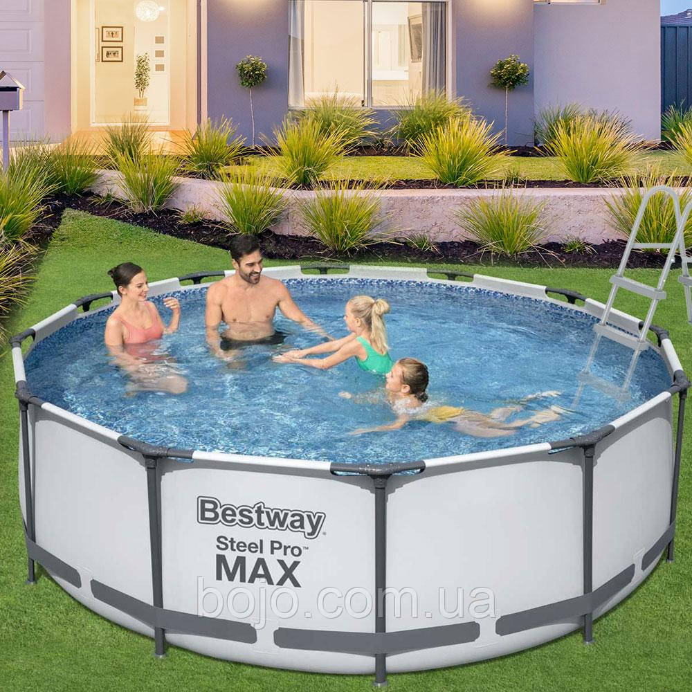 Каркасний басейн Bestway 56418 з картриджним фільтром та драбиною, 366x100 см (LM)