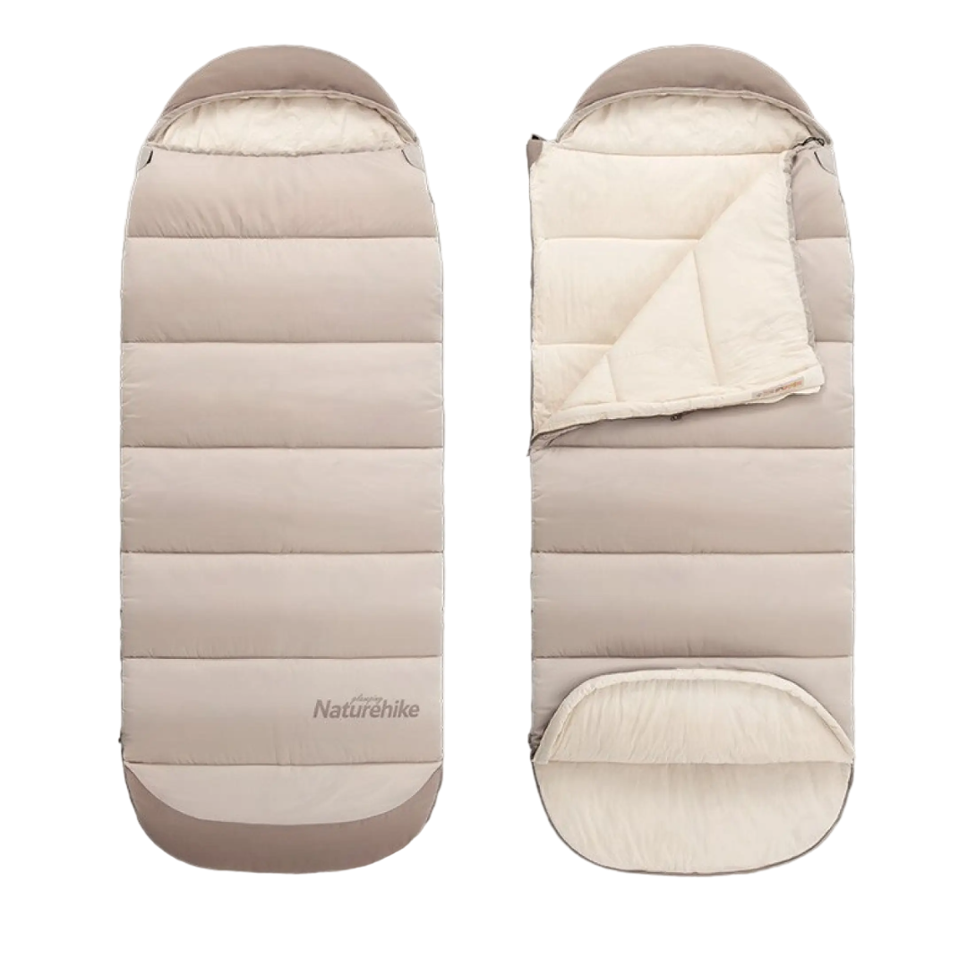 Одномісний спальник з капюшоном Naturehike B400 NH21MSD11 (220 х 85см) Бежевий