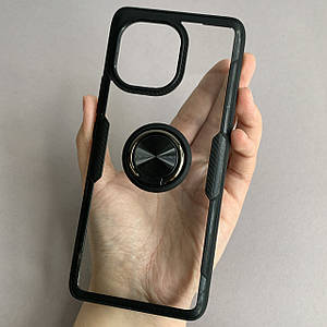 Чохол для Xiaomi Mi 11 протиударний з кільцем підставкою чохол на телефон сяомі мі 11 чорний