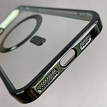 Чохол для Apple iPhone 11 Pro Max прозорий чохол з магсейф на телефон айфон 11 про макс чорний h3b, фото 4