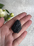 Шерл необроблений натуральний 33*15*23 мм камінь чорний турмалін., фото 3