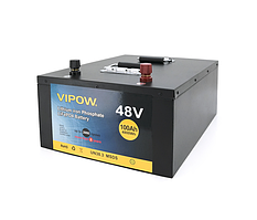 Акумуляторна батарея Vipow LiFePO4 51,2V 100Ah із вбудованою ВМS платою 80A (450*442*177), 40kg