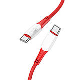 Кабель USB Hoco X70 Ferry 60W Type C to Type C Колір Синiй, фото 7