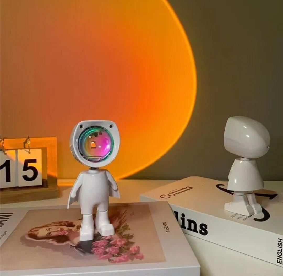 Настільний світильник Астронавт дитячий,акумуляторний нічник з різним світінням (7 кольорів), фото 1