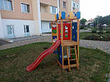 Дитячий ігровий комплекс з пластиковою гіркою для вулиці і вдома Вежа-15 для самих маленьких, фото 5