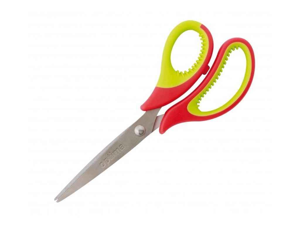 Ножиці 15см Optima, пласт. ручки з гум. вставками O44418 ТМ OPTIMA BP, фото 1