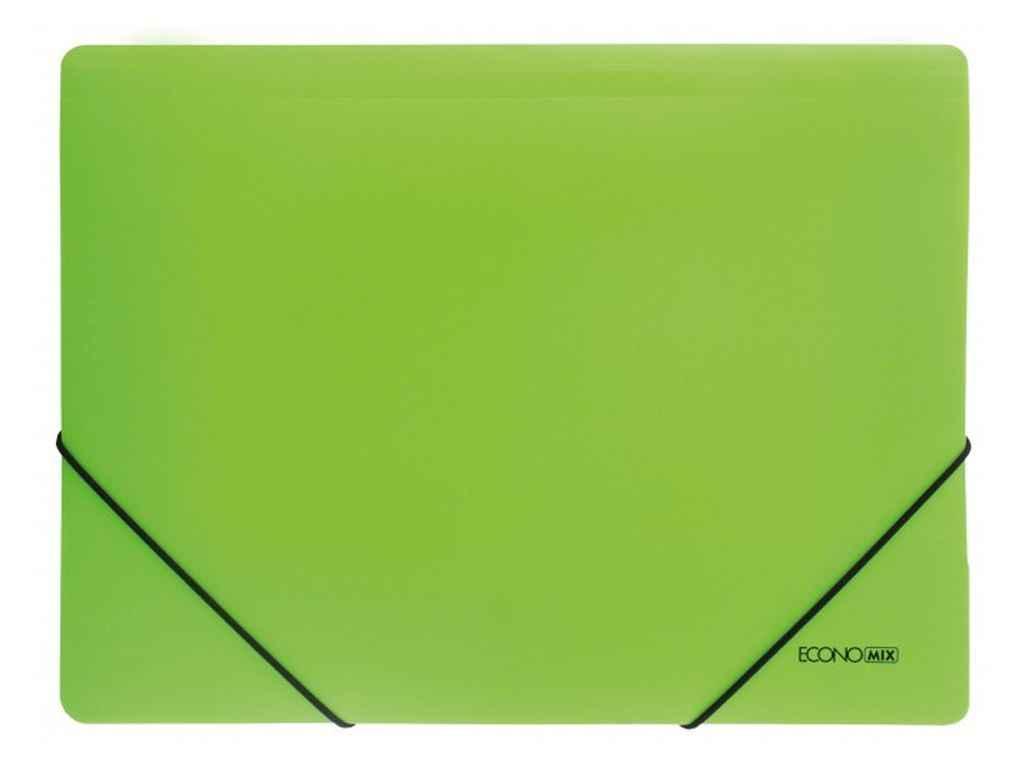 Папка на гумці пластикова А4, фактура помаранч , салатова E31633-13 ТМ ECONOMIX BP, фото 1