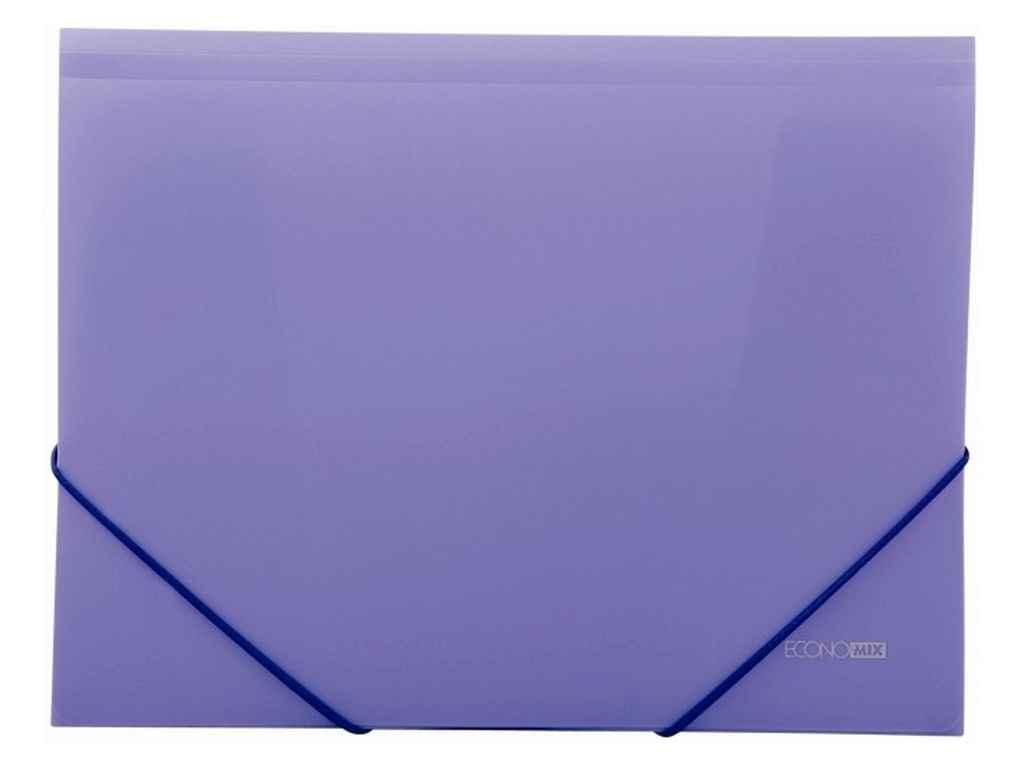 Папка на гумці пластикова А4, фактура помаранч , фіолетова E31633-12 ТМ ECONOMIX BP, фото 1