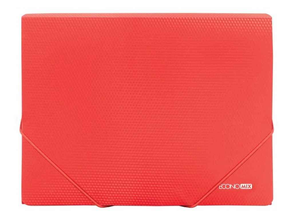 Папка на гумці пластикова А4, фактура помаранч , червона E31601-53 ТМ ECONOMIX BP, фото 1