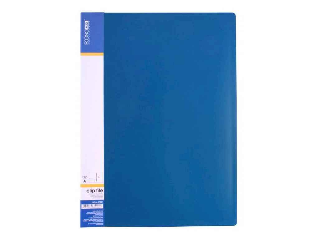 Папка-швидкозшивач А4 з пружинним механізмом CLIP A, синя E31201-02 ТМ ECONOMIX BP, фото 1