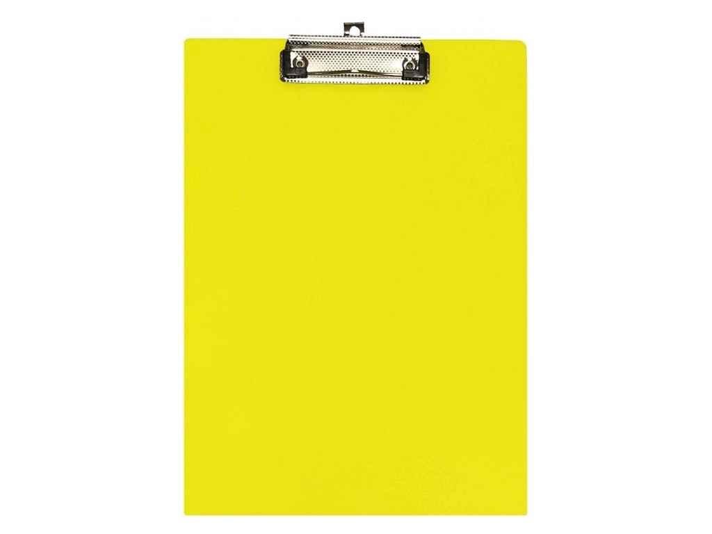 Планшет A4 з притиском та підвісом, пластик, жовтий E30156-85 ТМ ECONOMIX BP, фото 1