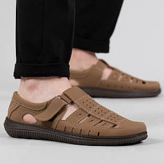 Сандалі чоловічі бежеві з закритим передом