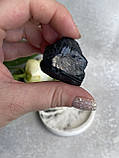 Шерл необроблений натуральний 30*30*13 мм камінь чорний турмалін., фото 3