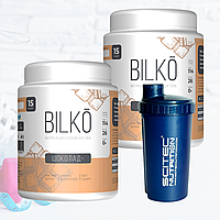 Натуральний білковий коктейль Bilko 87% білка 2х0,45 г для схуднення + Шейкер у комплекті
