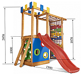 Дитячий ігровий комплекс з пластиковою гіркою для вулиці і вдома Вежа-15 для самих маленьких, фото 9