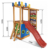 Дитячий ігровий комплекс з пластиковою гіркою для вулиці і вдома Вежа-15 для самих маленьких, фото 10