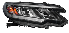 Фара права Honda CRV 15-17 (H11.HB3.7444NA,LED) +DRL Depo мех., без ламп, жовта вставка