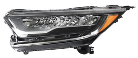 Фара ліва Honda CRV 17-20 LED Depo мех., без ламп, жовта вставка