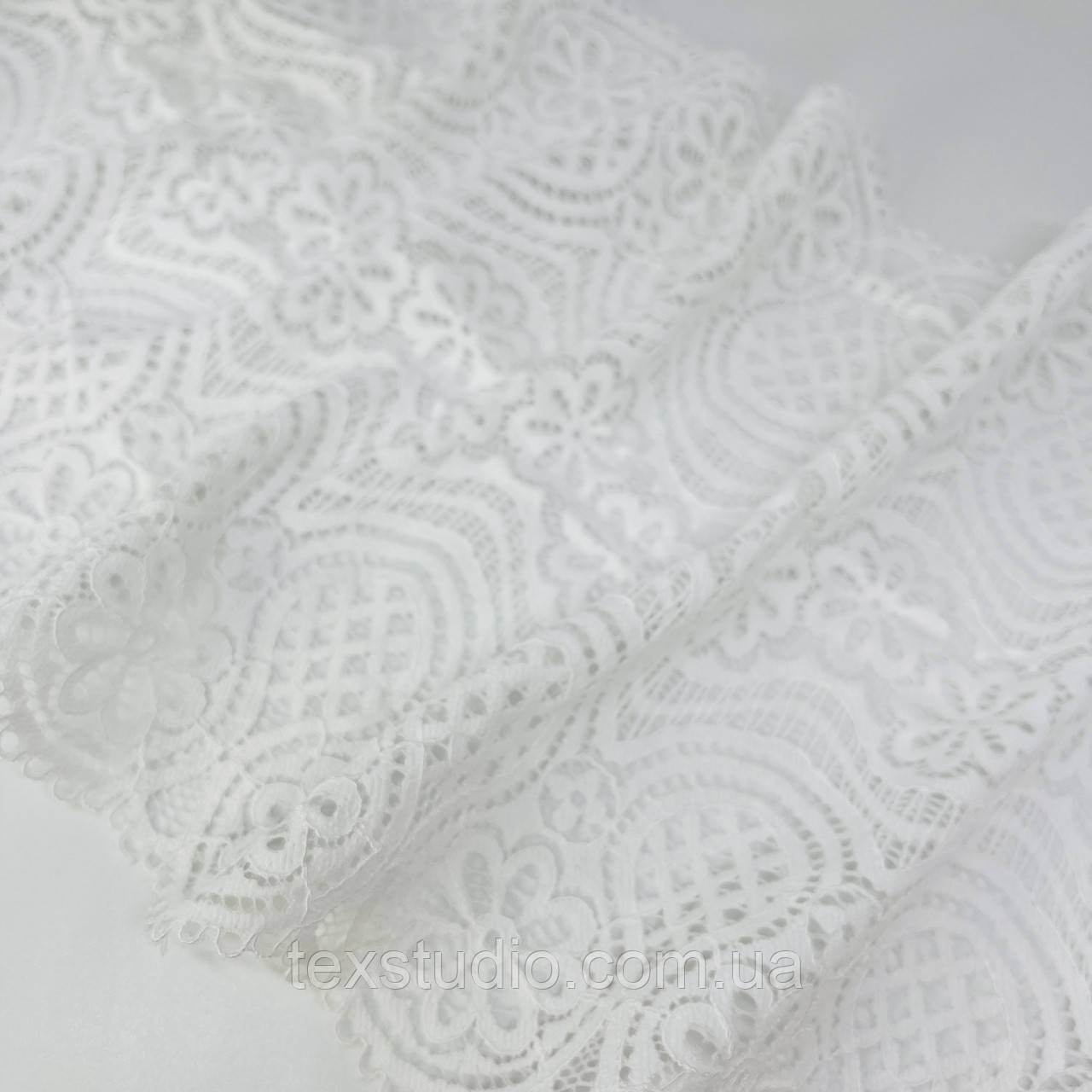 Мереживо "Емілі" еластичне молочне з візерунком 23 см., фото 1