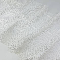Мереживо "Емілі" еластичне молочне з візерунком 23 см.