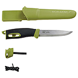 Ніж туристичний Morakniv Companion Spark (S) Green нержавіюча сталь з кресалом(13570), фото 6