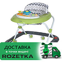 Ходунки детские (звук, свет, руль) EL CAMINO Happy ME 1049 Lemon Green Зелено-серый