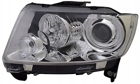 Фара ліва Jeep Compass 11-16 (H9/P27/7W/WY21W) Depo ел., с кор., без ламп, чорна лінза