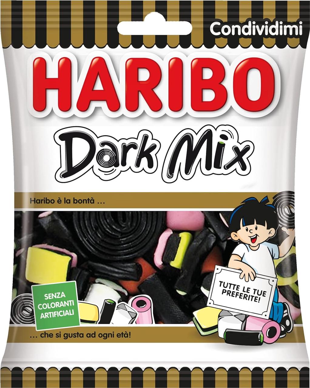 Лакричні жувальні цукерки Haribo Dark Mix 175г