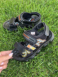 STTOPA Розмір 32-20 см. Босоніжки дитячі для хлопчика чорні