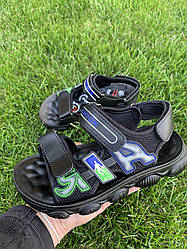 STTOPA Розмір 32,35. Босоніжки дитячі для хлопчика чорні