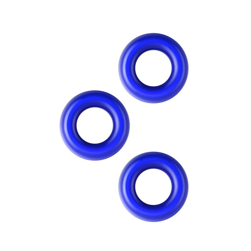 Набір з 3 гладких синіх ерекційних кілець