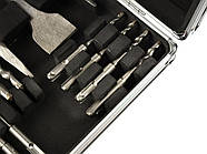 Набір свердел та зубила SDS PLUS 17 од. алюмінієва валіза Geko G40036, фото 4