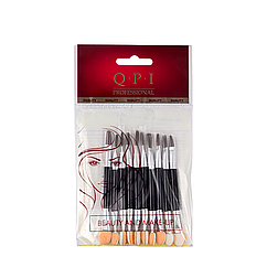 Набір двосторонніх аплікаторів для тіней з пензликом QPI Professional 10шт QA-13-14, QA-14 з тонким пензликом