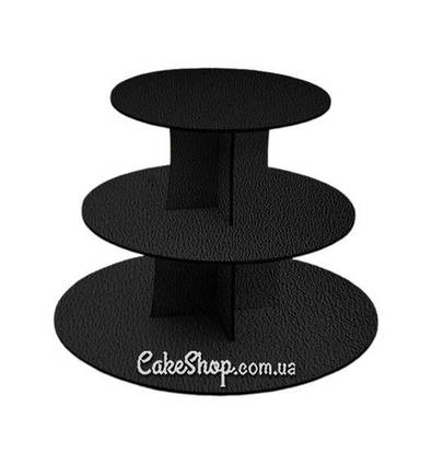 Стенд збірний на 3 рівня з ДВП Чорний (15/20/25)