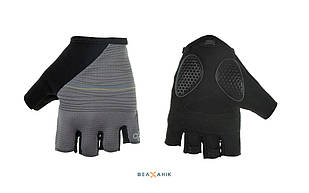 Рукавиці ONRIDE Catch 20 короткі пальці чорні з жовто-блакитними смужками [M]