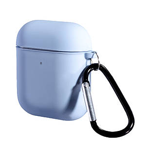 Силіконовий чохол з карабіном для AirPods 1/2 (with fibra) Lavender