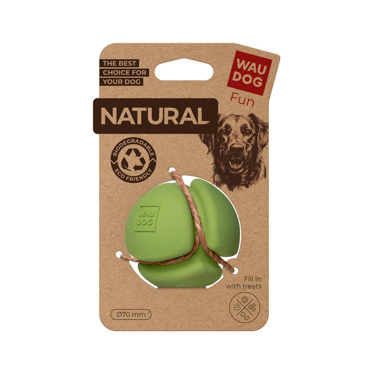 Іграшка для собак WAUDOG Fun Natural м'яч, біорозкладна гума, 7 см.