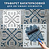 Трафарет для декоративної штукатурки, фарбування з малюнком Вишиванка, товщина 1 мм, 35х35 см (390х390), фото 4