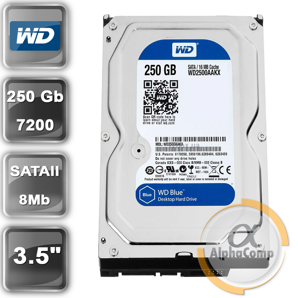 Жорсткий диск 3.5" 250 Gb WD WD2500AAJS (8Mb/7200/SATAII) БУ