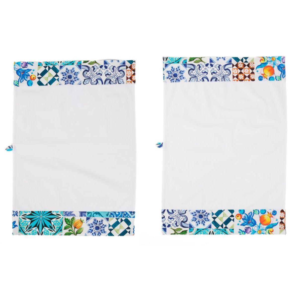 Набір з 2-х кухонних бавовняних рушників з візерунком «Азулежу» Villa Grazia, фото 1