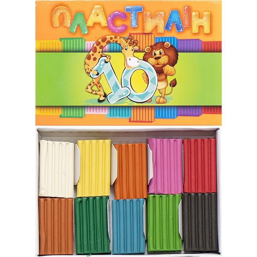 М'який пластилін в брусках 100 г на 10 кольорів ТМ Тетрада ТЕ90032 упаковка, фото 1