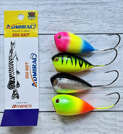 Набір Воблерів Admiral Egg Bait Хорватське яйце 4шт, фото 1