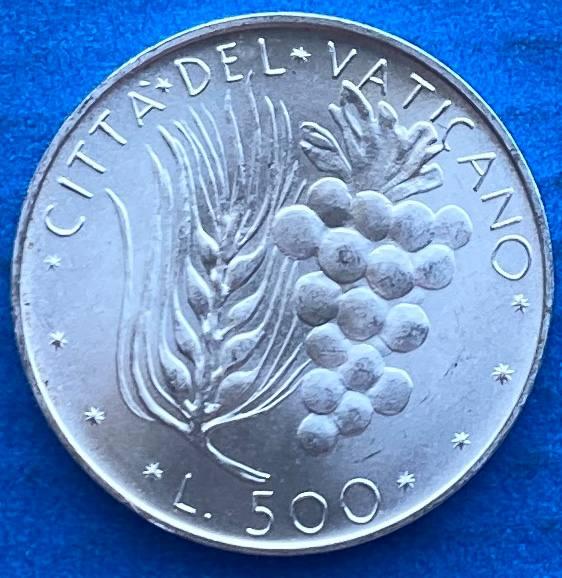 Монета Ватикана 500 лір 1975 р., фото 1