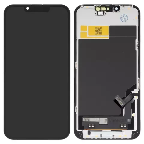 Дисплей для iPhone 13, чорний, з рамкою