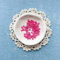 Набір ґудзиків 4 мм для лялькового одягу пластикові Малинові 20 шт