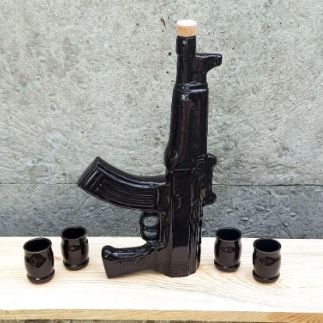 Автомат Калашникова "АК-47" набір для алкоголю крутий подарунок для військових, фото 1