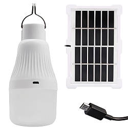 Світлодіодная лампа з сонячною панеллю 10W, CL022 / Лед лампа на акумуляторе / Лампочка з сонячною панеллю